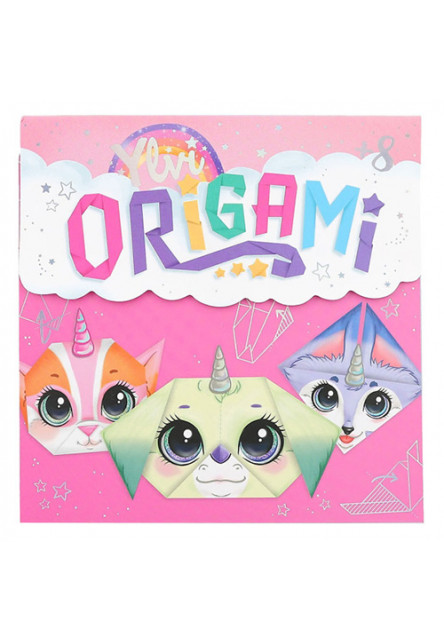 ASST | Kreatívny bloček Origami, Skladacie zvieratká, ružový
