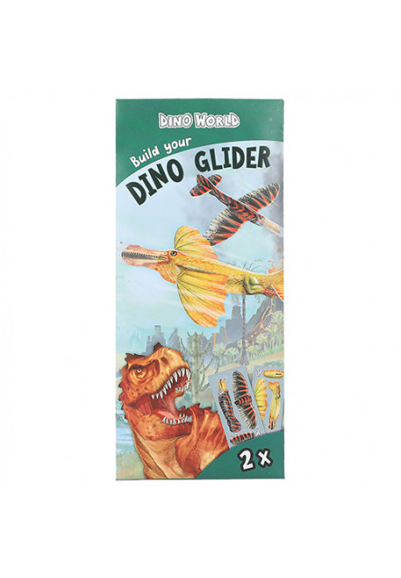 ASST | Lietajúce hádzadlo Build your Dino Glider, 2ks v balení, Zelená Dino World