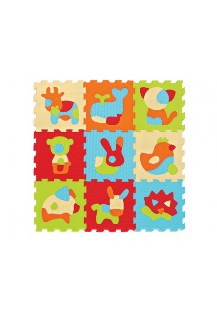 Puzzle penové 90x90cm Zvieratka