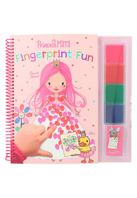 Omalovanka | Fingerprint Fun, 4 farby Princess Mimi