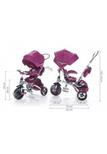 Trojkolka Citigo, Mulberry Pink