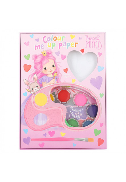 Omalovánka | Colour me up paper, s vodovkami a štetcom Princess Mimi