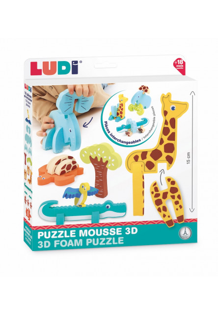 Puzzle penové 3D Zvieratká