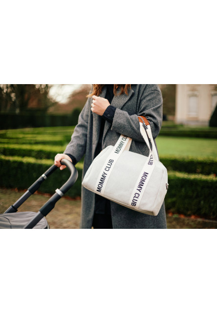 Prebaľovacia taška Mommy Club Signature Canvas Off White