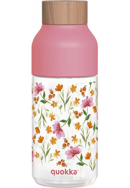 Plastová fľaša Ice Pink Flowers 570 ml Quokka