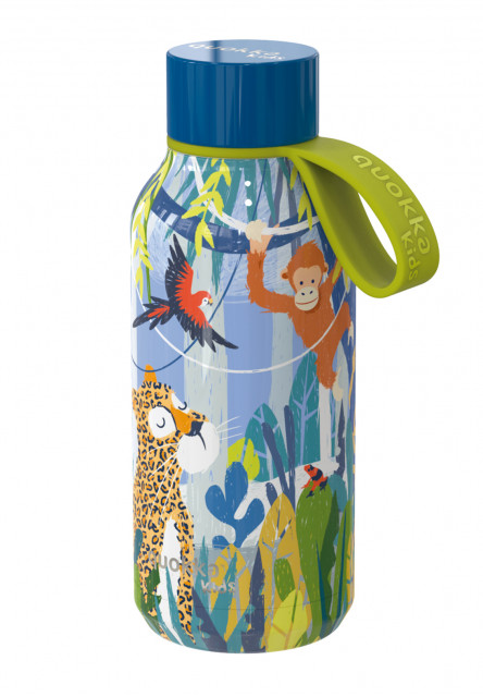 Nerezová termofľaša Solid Kids s pútkom Jungle 330 ml Quokka