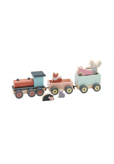 Vlak so zvieratkami Edvin drevený Kids Concept