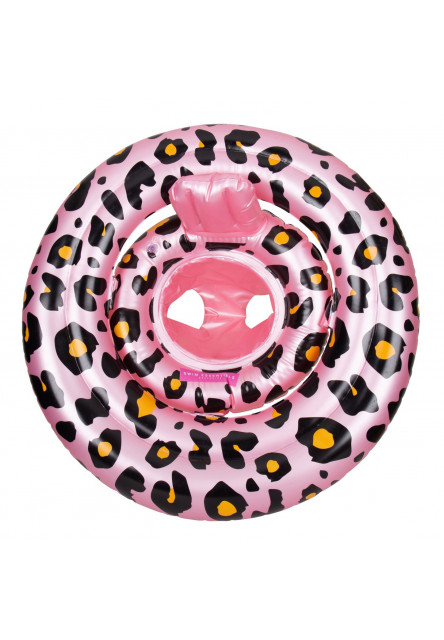 Swim Essentials Nafukovacie koleso pre bábätká Leopard ružový