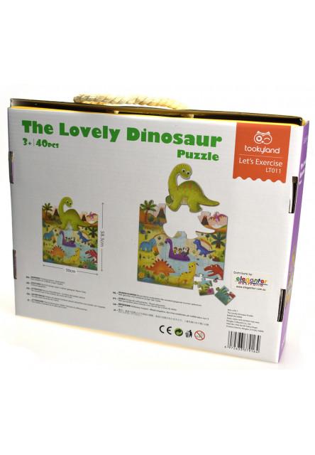 Tvarované puzzle Dinosaurus 40ks