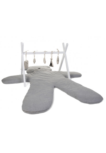 Hracia deka medveď Teddy Jersey Grey 150cm