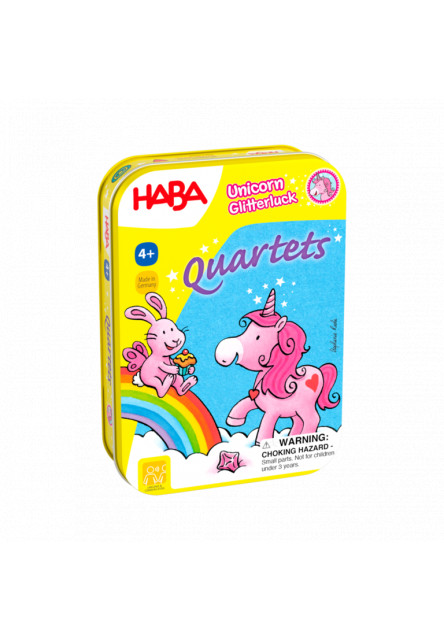Mini hra pre deti Magický jednorožec Kvarteto v kovovej krabici Haba