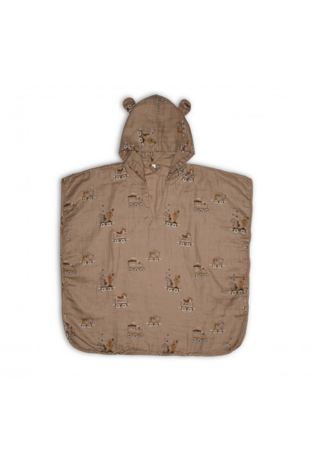 Flor Mušelínové Pončo Carnival Train 3 - 4 roky