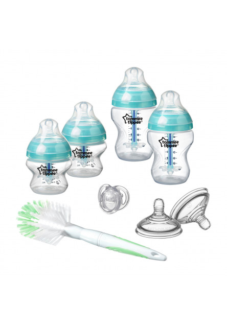 Advanced novorodenecký set fliaš s kefou, 8ks