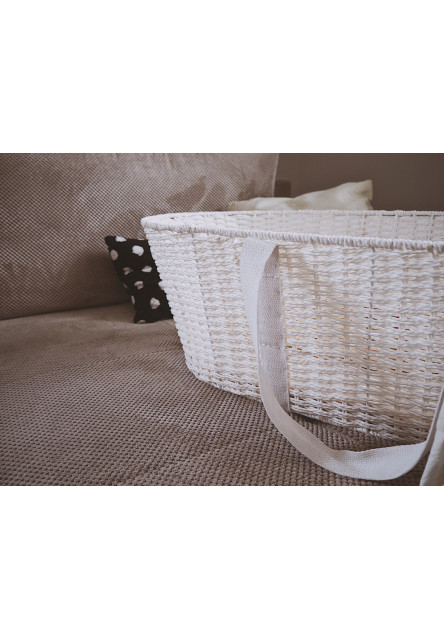 Mojžišov košík pre bábätko Paper Dream white + matrac Airdream