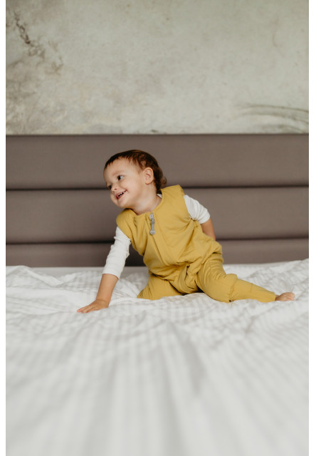 Celoročný spací vak s nohavicami Sleepee Melange Grey/Beige XS