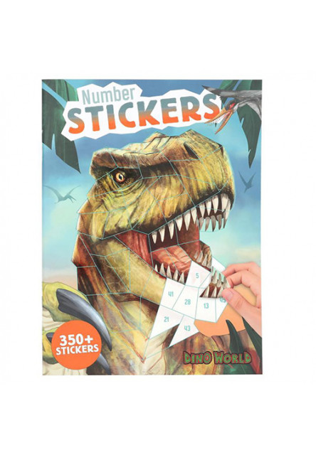 Number Stickers, 350+ samolepiek Dino World