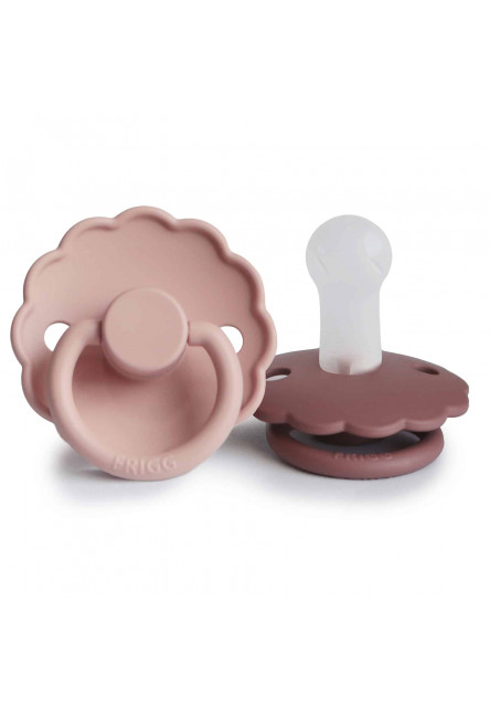 Dvojbalenie cumlíkov frigg daisy blush/ woodchuck, +6m, silikón Frigg