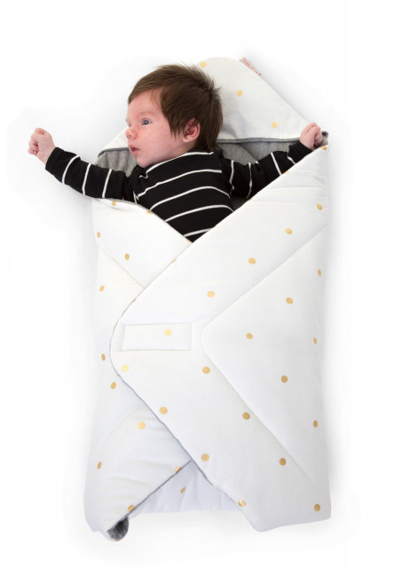 Rýchlozavinovačka s kapucňou 75x75cm Jersey Gold Dots