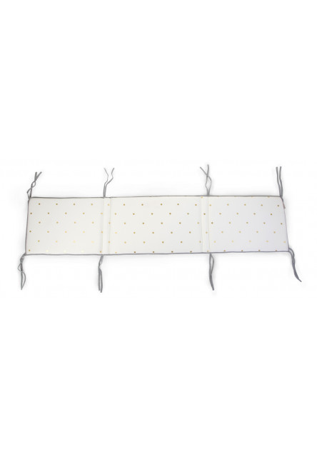 Mantinel do postieľky 35x170cm Jersey Gold Dots Childhome