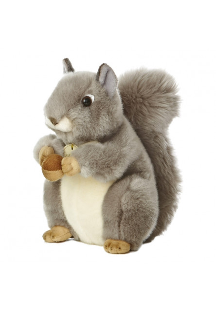 Plyšová veverička sivá - Miyoni (25,5 cm)