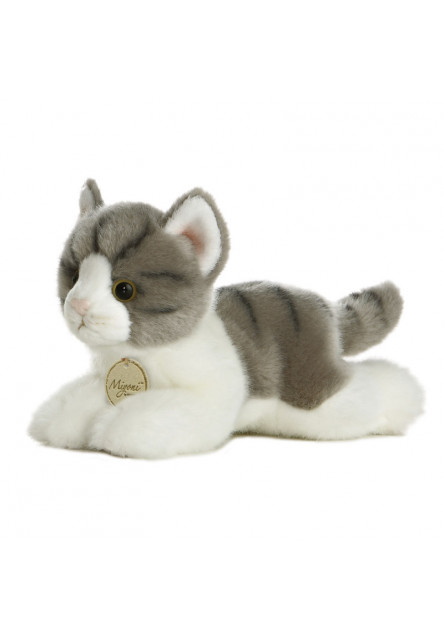 Plyšové mačiatko sivé - Miyoni - 20 cm