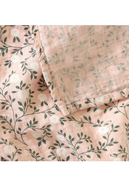 Mušelínová osuška XL, blossom - dusty pink