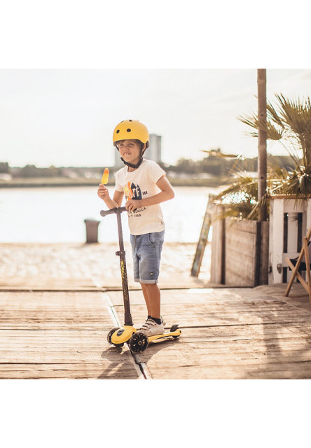 Detská prilba scoot and ride - s - lemon - Poškodený kus