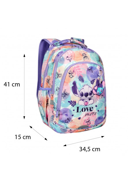 Školská taška Prime 41 cm Stitch Pastel - Vypadnutý zub