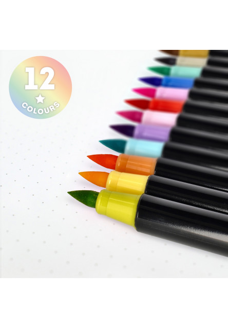 Súprava fixiek Legami Set Of 12 Brush Markers - Brush Markers - Pastel Colours - Chýbajúca fixka