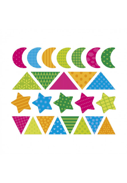 Stickers Samolepky Geometrické tvary 150 ks od 1,5 roka