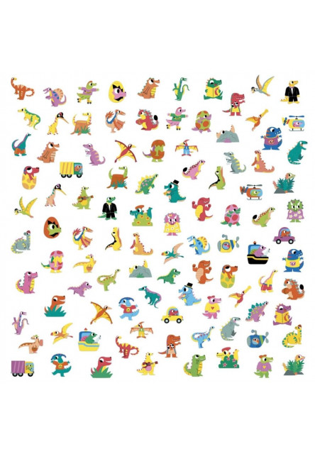 Stickers Samolepky Dinosaurus 100 ks od 3 rokov