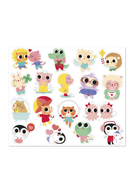 Stickers Samolepky Mláďatká 100 ks od 1,5 roka