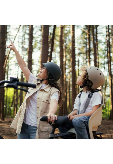 Zadná sedačka U-me na bicykel pre MIK nosiče Nagisa Béžová/Bincho Čierna Nagisa Béžová/Bincho Čierna