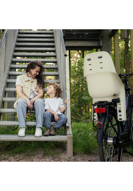 Zadná sedačka U-me na bicykel pre MIK nosiče Nagisa Béžová/Bincho Čierna Nagisa Béžová/Bincho Čierna