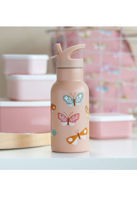 antikorová fľaša na pitie, 350 ml - motýliky