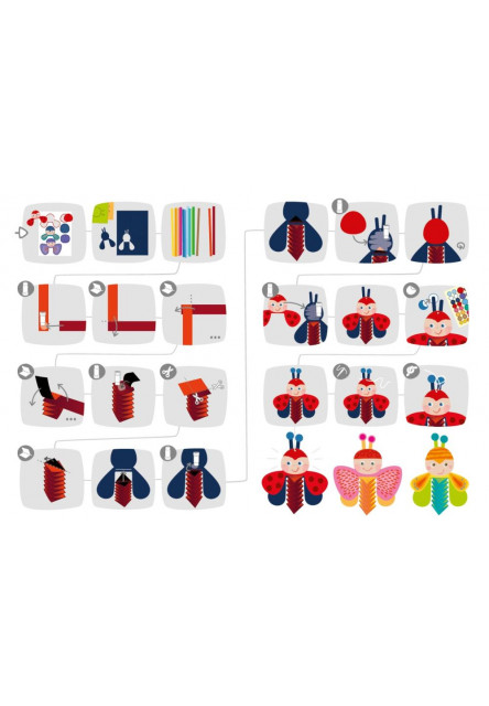 Craft Kit Kreatívna sada Prvé skladanie Chrobáčiky a Motýle závesná dekorácia