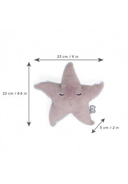 Petit Calme Plyšová morská Hviezdica s levanduľovým vankúšom pre lepší spánok 22 cm