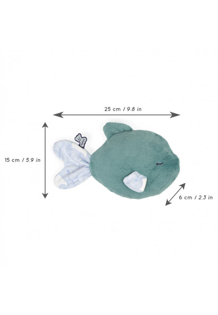 Petit Calme Plyšová morská Ryba s levanduľovým vankúšom pre lepší spánok 14 cm