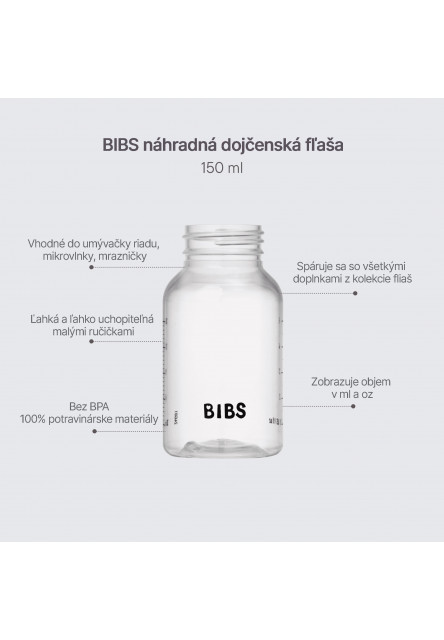 Náhradná dojčenská fľaša 150 ml (Plastová)