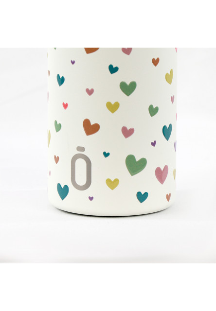 Termofľaša 600 ml Hearts Cream