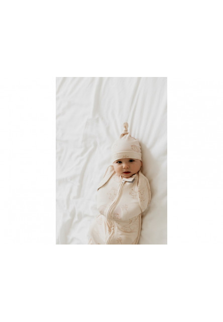 Zavinovačka Sleepee Second Step Swaddle s čepičkou zdarma Ivory Forest