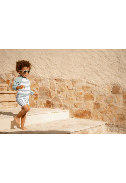 Plavky dlhý rukáv Stripes Surf Blue veľ. 86/92