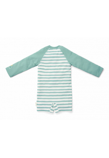 Plavky dlhý rukáv Stripes Surf Blue veľ. 98/104