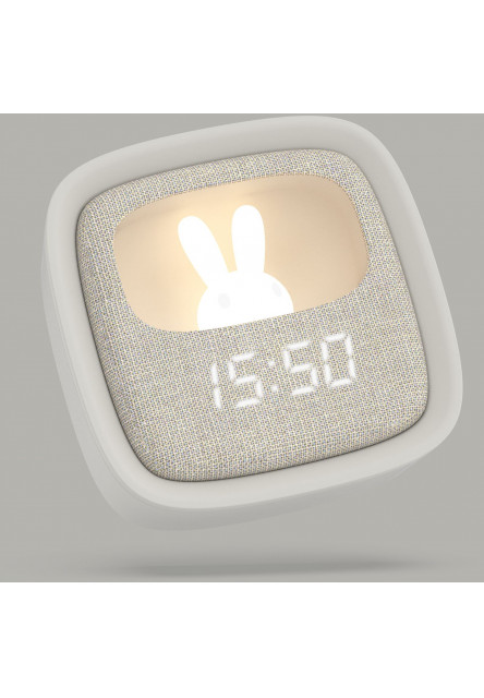 Budík a nočné svetlo MOB Billy Clock and light - grey