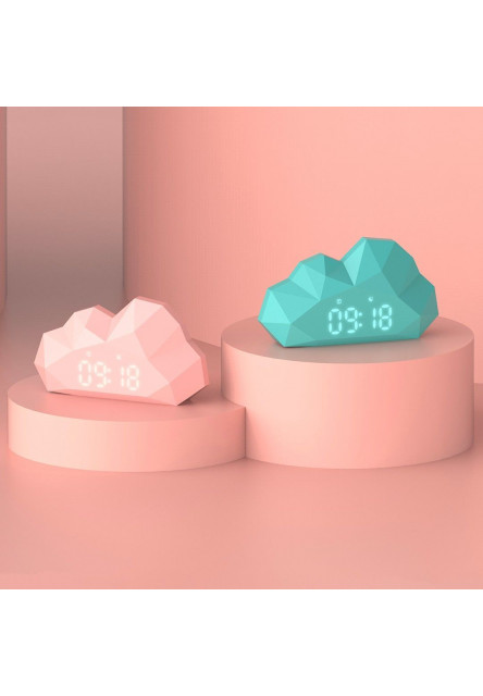 Budík MOB Mini Cloudy Clock - pink