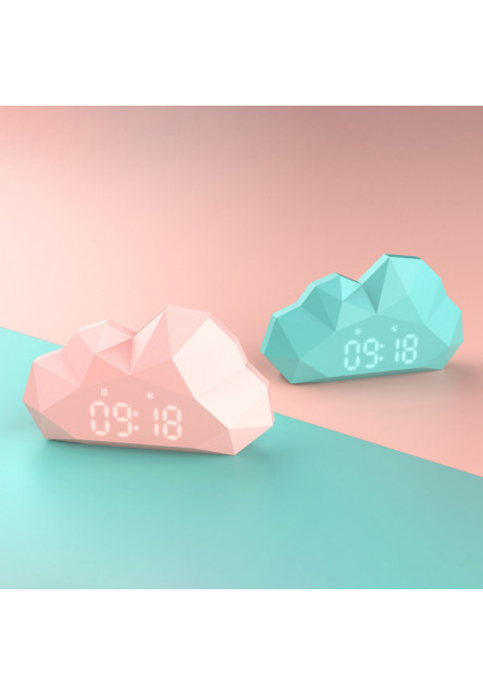 Budík MOB Mini Cloudy Clock - pink