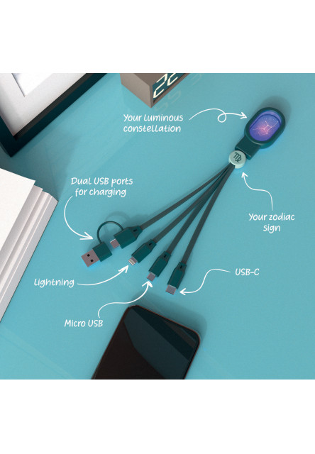 Astro nabíjací kábel Universal Luminous Astro Cable 4 in 1 MOB - Virgo