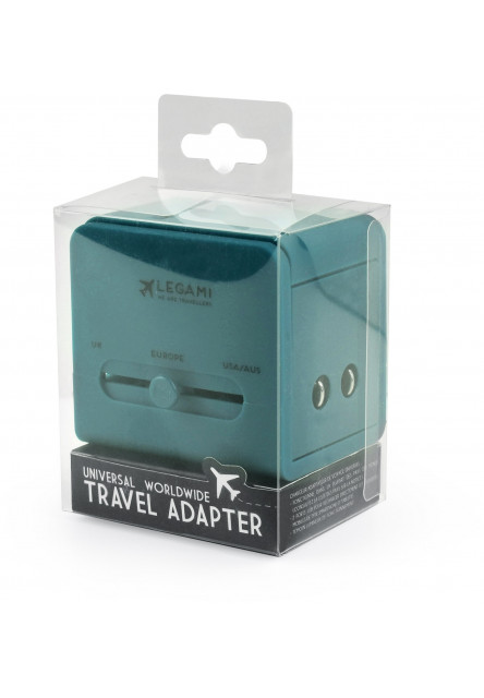 Cestovný adaptér Legami Universal Worldwide Travel Adapter - Petrol Blue
