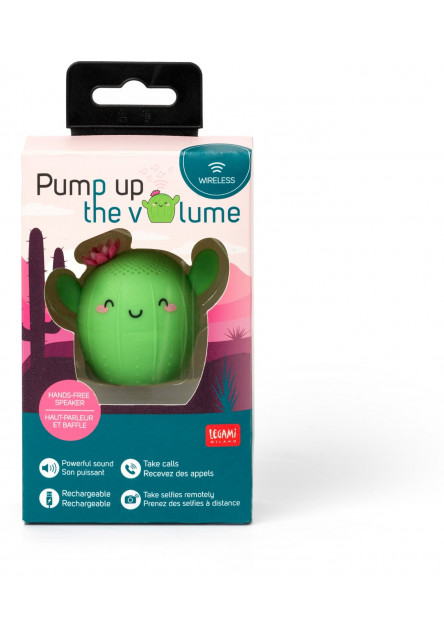 Bezdrôtový reproduktor Legami Pump Up Volume - Mini Hands-Free Speaker - Cactus