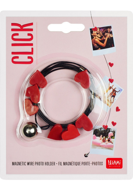 Magnetický foto klip Legami Click Photo Holder With Magnets - Hearts